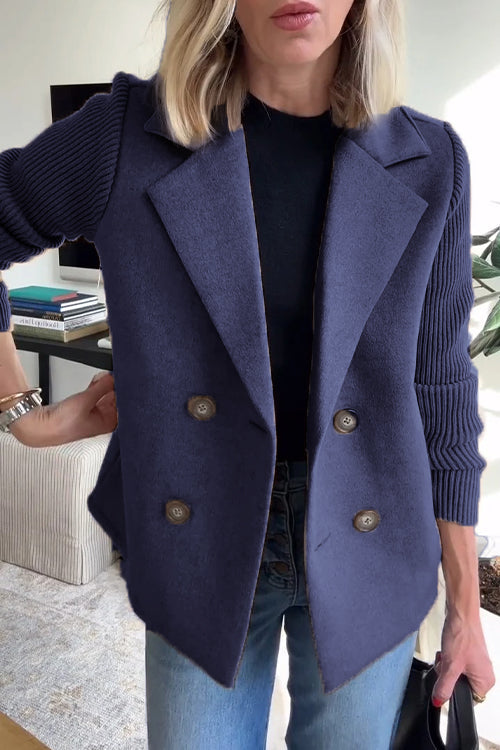 AURENÉ™ | Elegant Blazer med Strikkede Ærmer