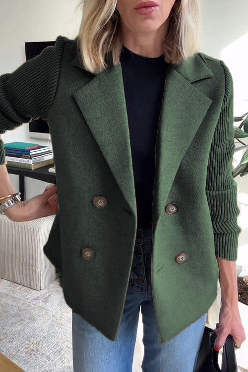 AURENÉ™ | Elegant Blazer med Strikkede Ærmer