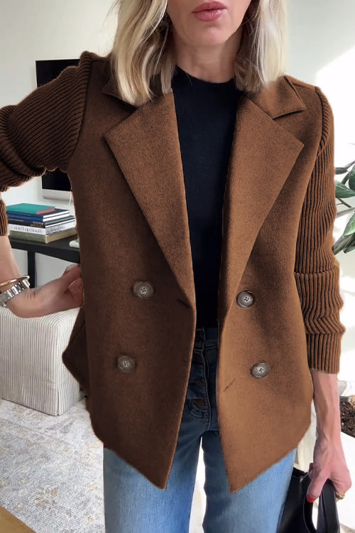 AURENÉ™ | Elegant Blazer med Strikkede Ærmer