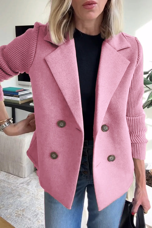 AURENÉ™ | Elegant Blazer med Strikkede Ærmer