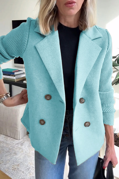 AURENÉ™ | Elegant Blazer med Strikkede Ærmer