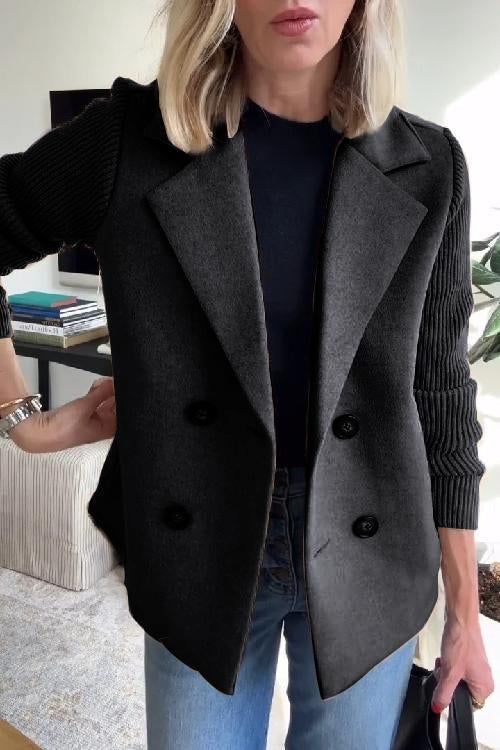 AURENÉ™ | Elegant Blazer med Strikkede Ærmer