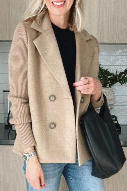 AURENÉ™ | Elegant Blazer med Strikkede Ærmer