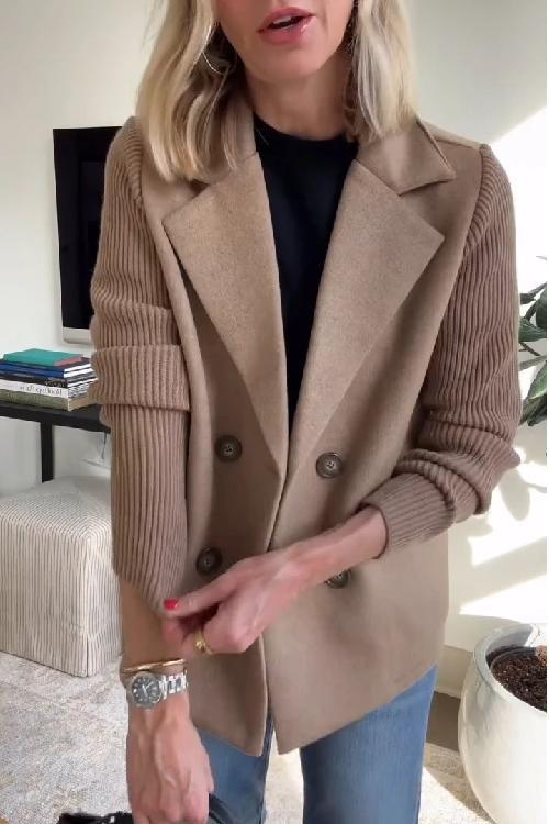 AURENÉ™ | Elegant Blazer med Strikkede Ærmer